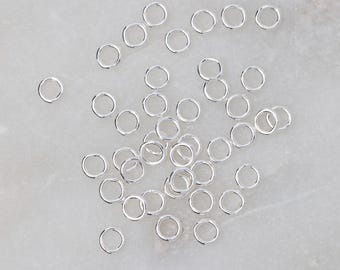 100pcs - .925 Sterling Silver 4mm CLOSED Jump Rings 20.5ga, Made in India, SS12