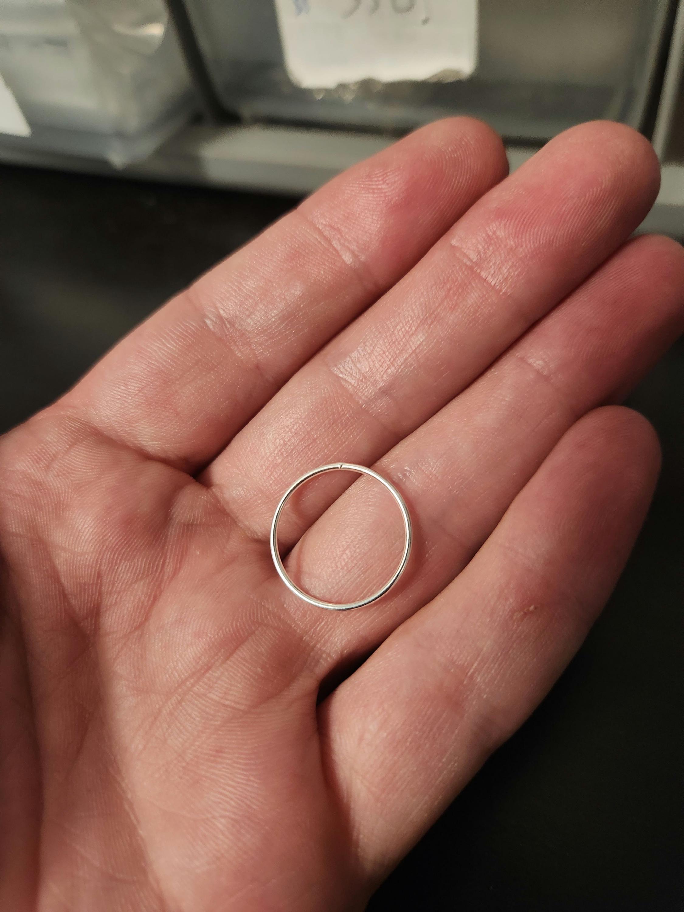 silver 925 リング 4点セット インターロッキング BARAKA 4pcs 19mm Circle Link, Connector Sterling Silver, Made in India