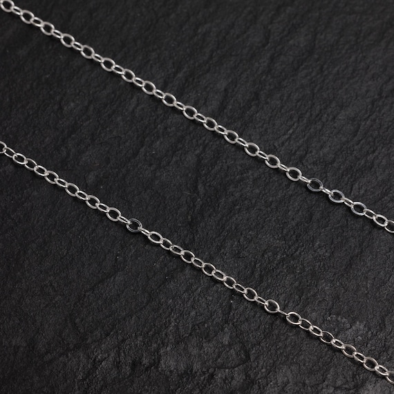 3 Feet - Sterling Silver Cable Chain, Made in USA, CS1
