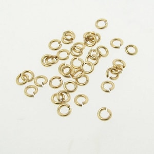 25pcs 14K Gold Filled 3.5mm 20.5 Gauge Open Jump Rings, Made in USA, GF11