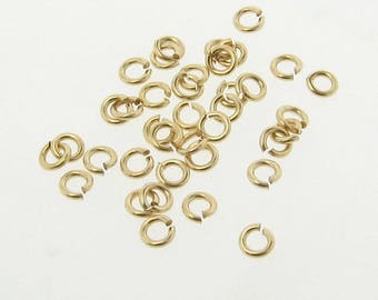 100pcs 14K Gold Filled 3.5mm 20.5 Gauge Open Jump Rings, Made in USA, GF11