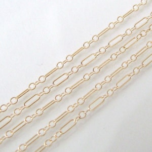 3 feet - 14K Gold Filled Long And Short Chain, MADE IN USA, C67