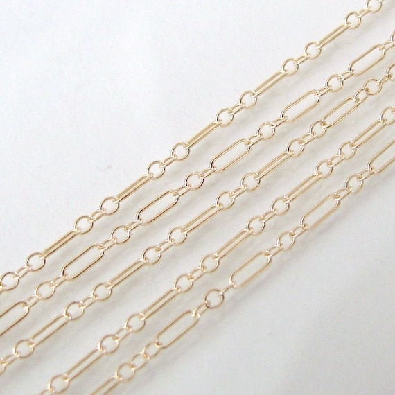 3 Feet - 14K Gold Filled Long and Short Chain, MADE IN USA, C67 - Etsy