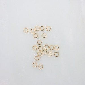 50 Pcs - 14K Gold Filled 3mm CLOSED Jump Rings 22ga, Made in USA, GF15