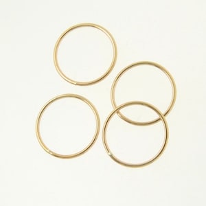 2 Pcs 16mm Circle Link, Closed Connector 14K Gold Filled Rings, Made in USA, GF21