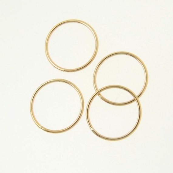 2 Pcs 16mm Circle Link, Closed Connector 14K Gold Filled Rings, Made in USA, GF21
