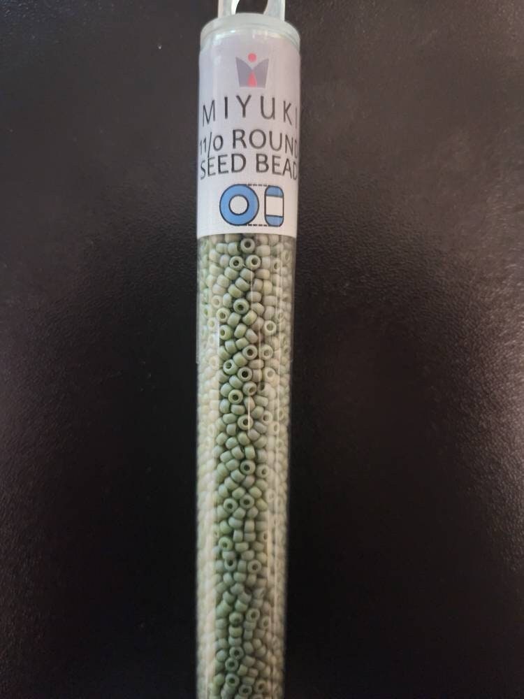 11-4698, Miyuki 22g Frost Opaque Glaze Rainbow Kiwi 11-4698, Miyuki 22g Frost Opaque Glaze Rainbow Kiwi