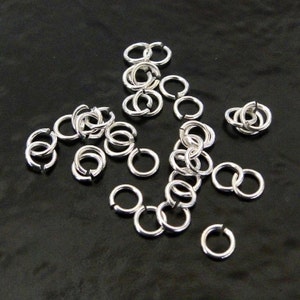 250pcs - .925 Sterling Silver 4mm Open Jump Rings 22a, Made in USA, SS6