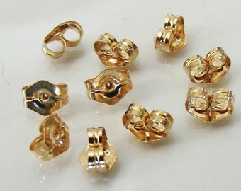 10 petits écrous d’oreille remplis d’or, fabriqués aux États-Unis, GF41