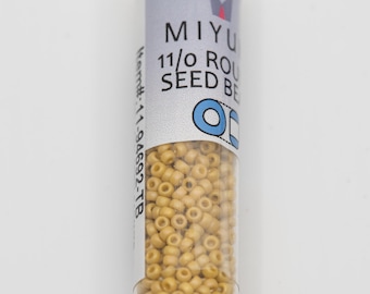 11-4692, Miyuki 22g Frost Opaque Glaze Rainbow Yellow 11-4692, Miyuki 22g Frost Opaque Glaze Rainbow Yellow