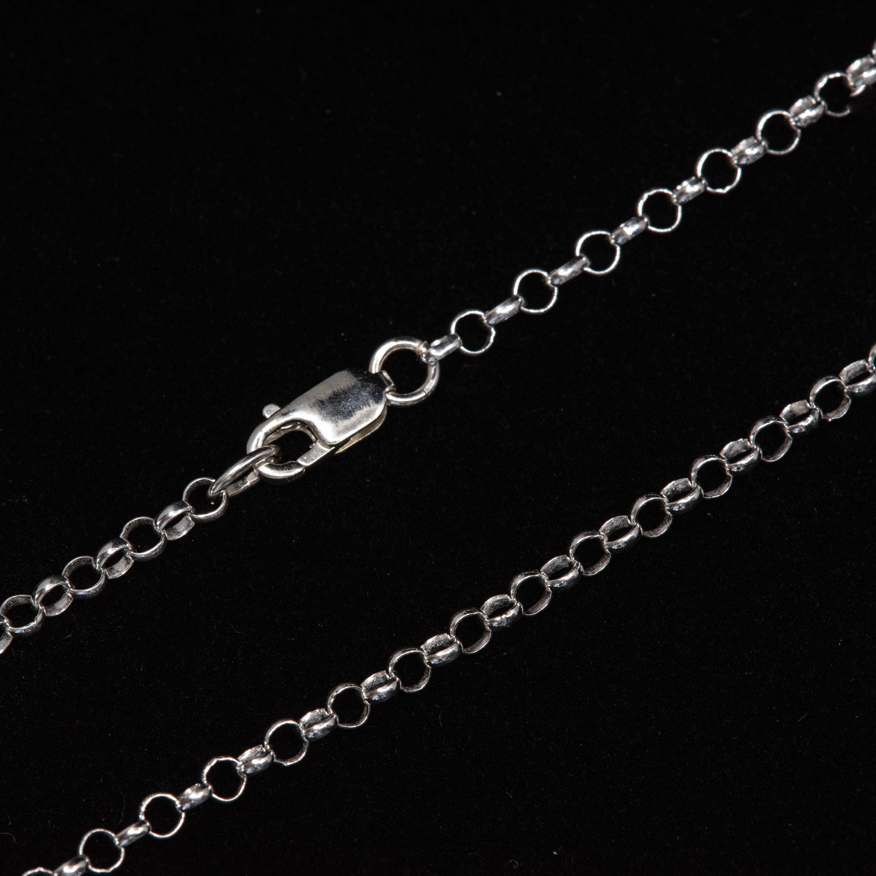 27インチ .925 スターリングシルバー 2.4 mm ロロチェーンネックレス 