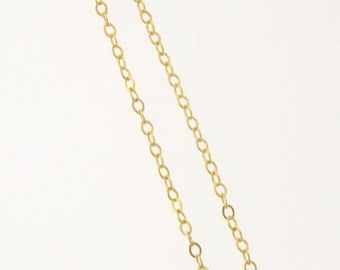 20 Inch - 14K 1.6mm Gold Filled Flat Round Cable Chain Necklace - Custom Lengths Available, MADE in USA/ITALY, C4