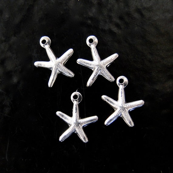 6pcs Sterling Silver Tiny Starfish Charms 8x8mm SC13 Etsy UK