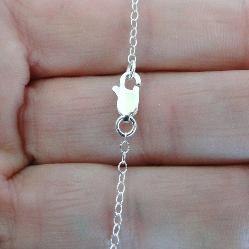 18 inch sterling silver cable chain