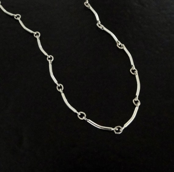 16 Inch - .925 Sterling Silver Curved Bar and Ring 7.6mm