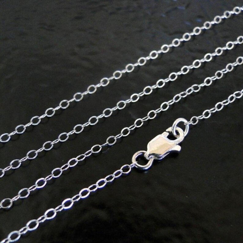 18 inch sterling silver cable chain