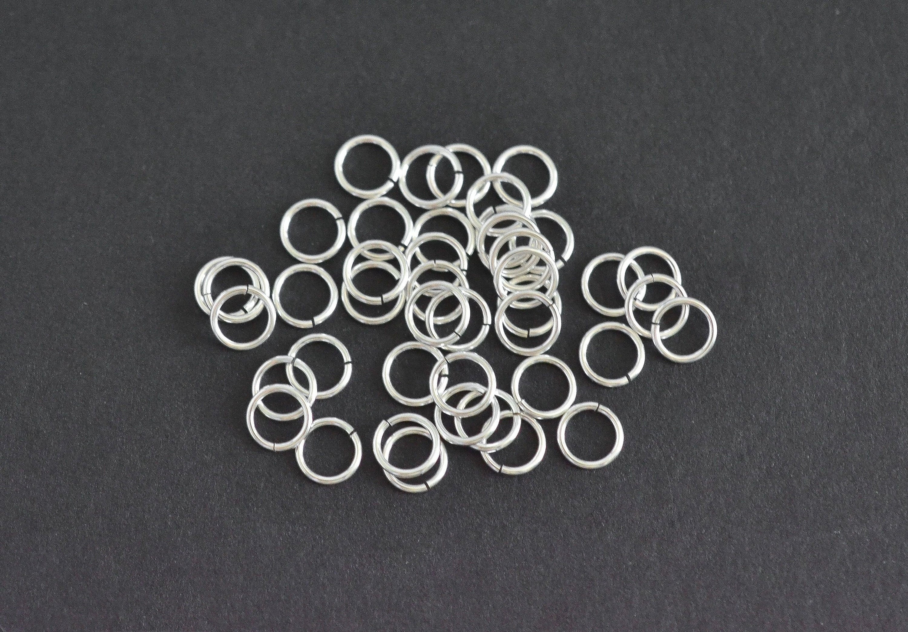 100pcs - .925 Sterling Silver 5mm Open Jump Rings 22ga, Made in