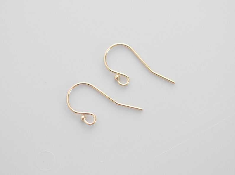 14k Gold Filled Ball End Ear Wires With 1mm Ball, Made in China, A8 image 1