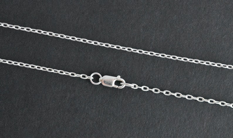 30 Inch .925 Sterling Silver 2.2x1.5mm Drawn Cable Chain Necklace Custom Lengths Available, C46 image 1