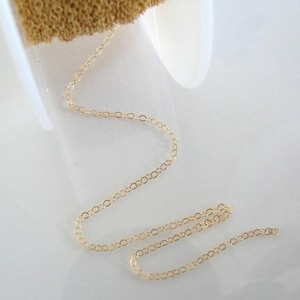 15 Feet - 14K Gold Filled Cable Chain - Custom Lengths Available, Made in USA, CG1