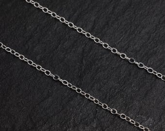 10 Feet - Sterling Silver Cable Chain, Made in USA, CS1