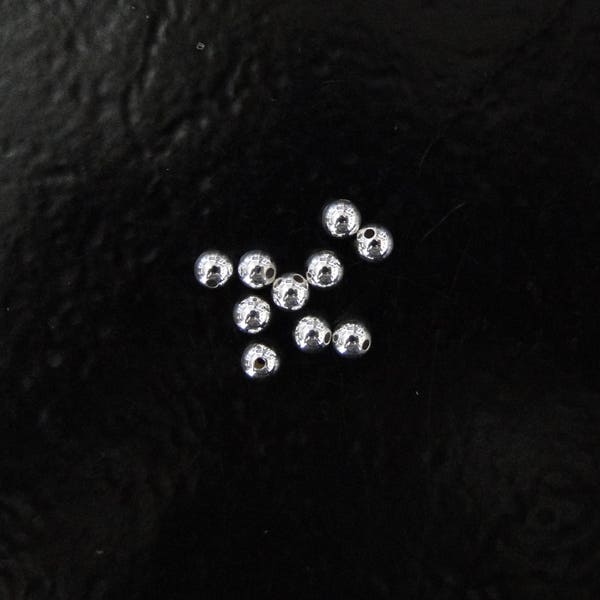 25 Seamless .925 Sterling Silver 4mm Beads, A114