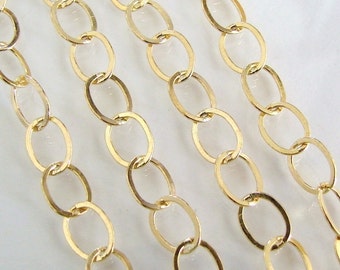 3 Feet - Large Oval 8.8x6.6mm, 14K Gold Filled Chain, C26