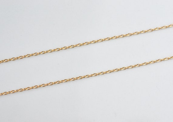 Collana Regolabile Aperta A Forma Di Rettangolo In Oro Giallo 14K 18 2,5mm Collana Regolabile Aperta A Forma Di Rettangolo In Oro Giallo 14K 18 2,5mm