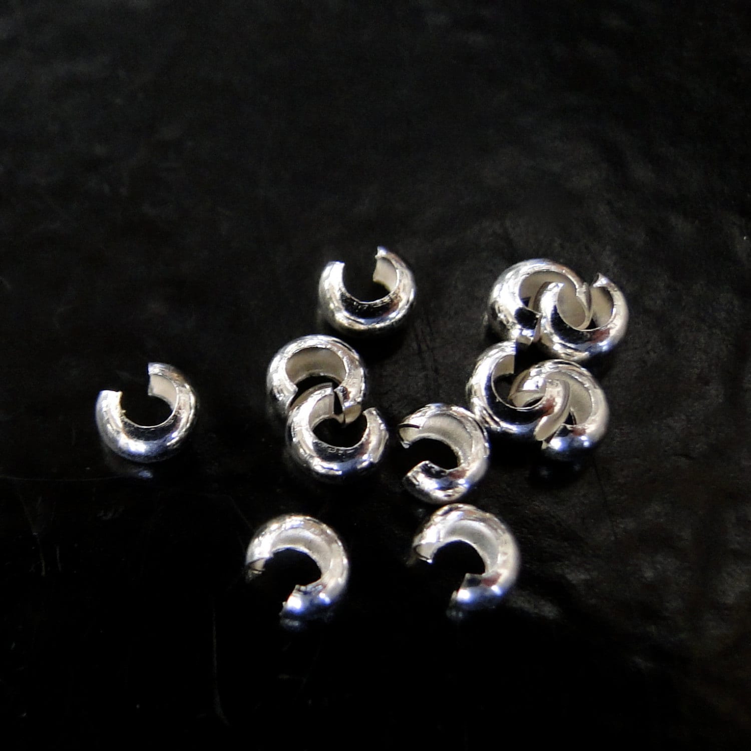 Sterling Silver Crimp Covers 3mm, SC1