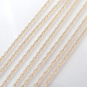 3 Feet - 14K Gold Filled 1.3mm Rope Chain, C21