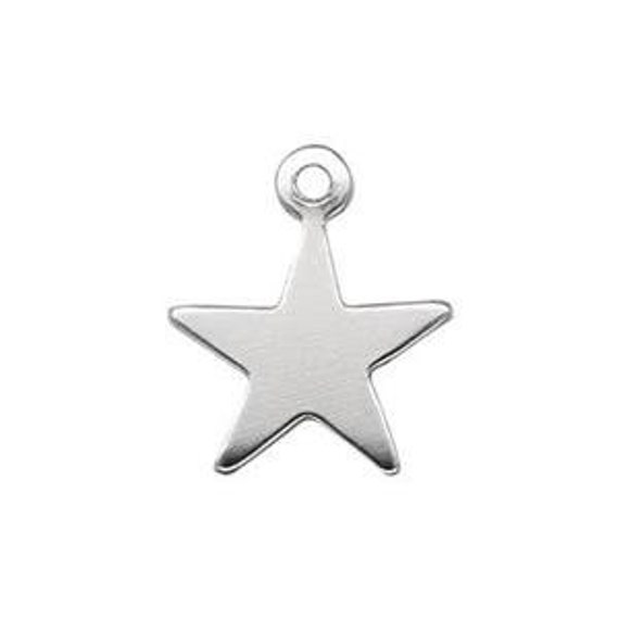 Two - 925 Sterling Silver Lightweight Charm 8x10mm, Made in Two - 925 Sterling Silver Lightweight Charm 8x10mm, Made in