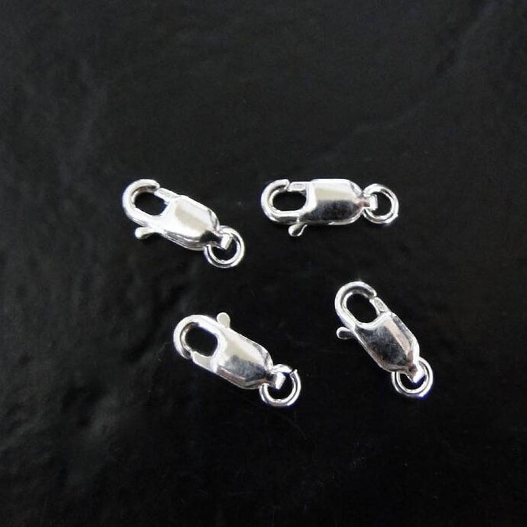 Sterling Silver Lobster Clasps 10x4mm, Made in Italy, Ss4b - Etsy