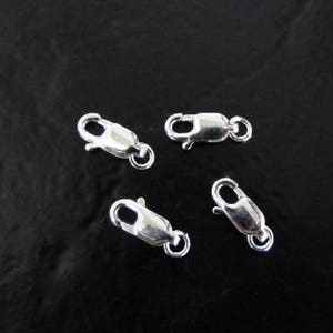 Sterling Silver Lobster Clasps 10x4mm, Made in Italy, SS4b