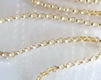 5 Feet - 14K Gold Filled 1.1mm Rolo Chain, C24