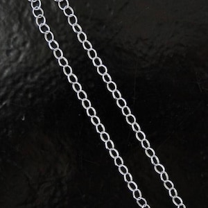 30-Zoll-Sterlingsilber 3,6 x 3,1 mm Erbskette mit Karabinerverschluss - Auf Wunsch auch Länge erhältlich, C44