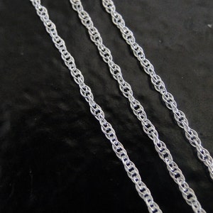 Any Length Sterling Silver 1.3mm Rope Chain Necklace, C62 image 2