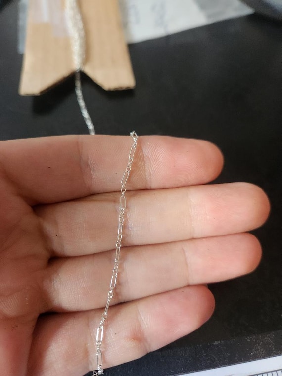 34 Inch Sterling Silver Long and Short Chain With Lobster Clasp