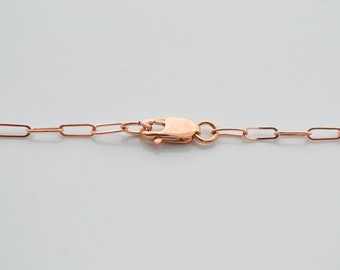 20 Inch - Rose Gold Filled Flat Drawn Cable 5.2x2mm Necklace - Custom Lengths Available, Made in USA, B5