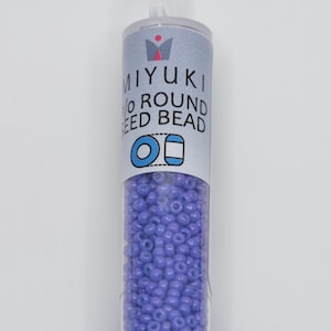 Miyuki 11/0 Round Beads Opaque Purple 22.5 Grams, The Beadsmith, Made In Japan, T249
