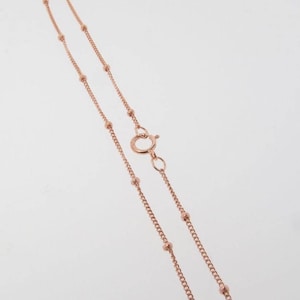 24 Inch - Rose Gold Filled Satellite Chain 1mm w/ 1.9mm Ball Necklace