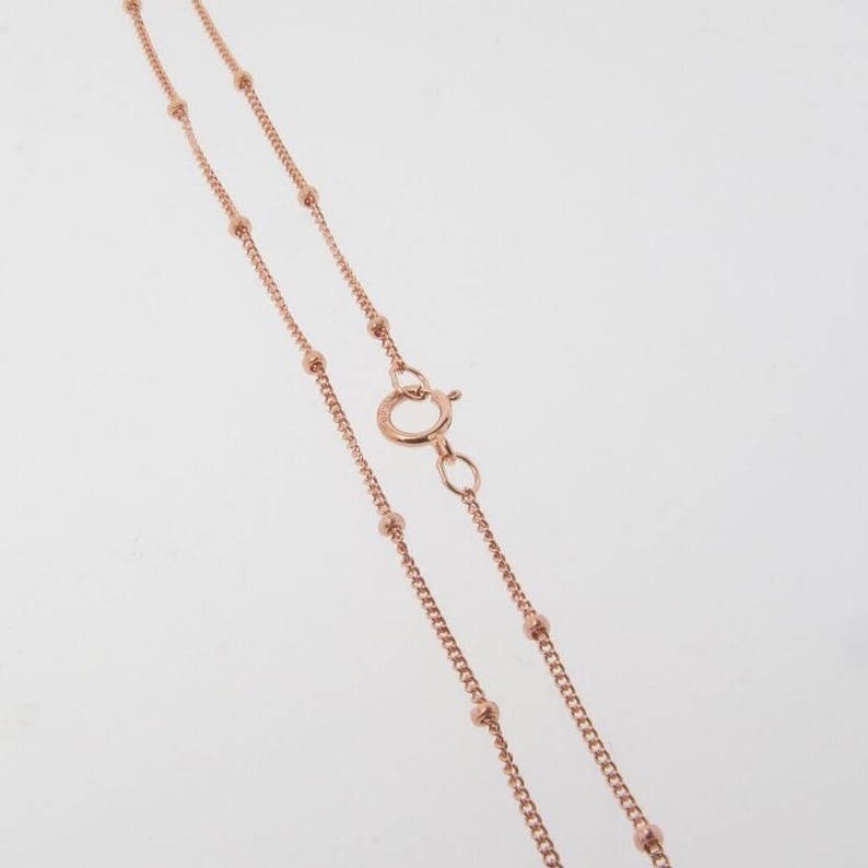 18 Inch Rose Gold Filled Satellite Chain 1mm W/ 1.9mm Ball - Etsy Norway