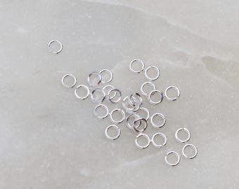25pcs - .925 Sterling Silver 3mm Open Jump Rings 22ga, Made in USA, SS5