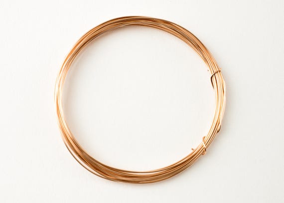 Rose Gold Filled Round Half Hard Wire 18, 20, 22, 24, 26 Gauge