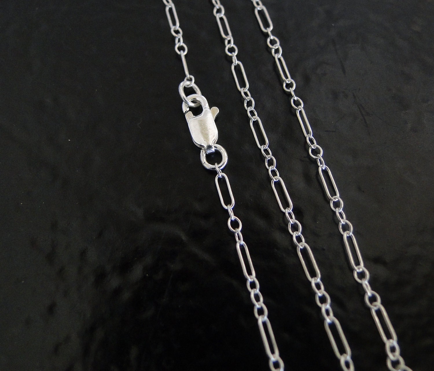 24 Inch Sterling Silver Long and Short Chain With Lobster Clasp