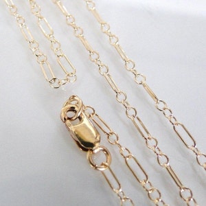 14K Gold Filled 22 Inch Long and Short Chain With Lobster Clasp ...