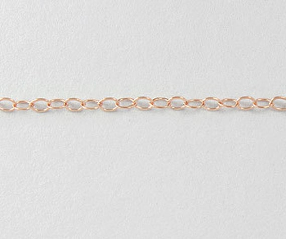 15 Inch Rose Gold Filled Cable Chain Necklace Custom Lengths