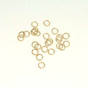 100pcs 14K Gold Filled 3mm 24ga Open Jump Rings, Made in USA, GF7