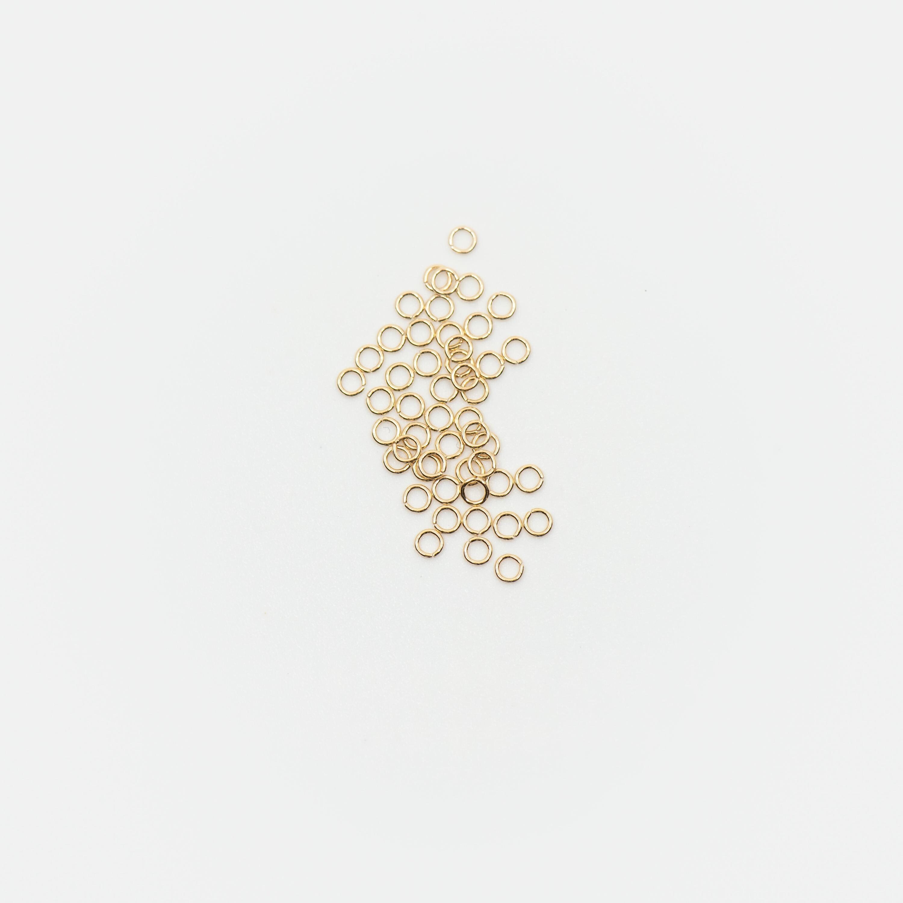 100pcs 14K Gold Filled 2.3mm Open Jump Rings 26ga, Made in USA 