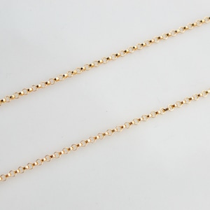 14K Massivgold 1,2 mm Rolo Kette, hergestellt in den USA, SG22