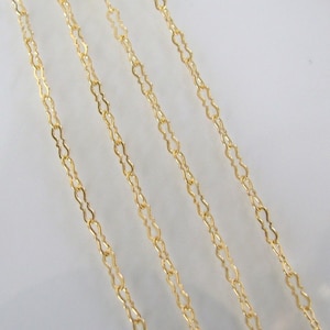 16 Inch - 14K Gold Filled Finished Fancy Krinkle Chain Lobster Clasp - Custom Lengths Available, C12